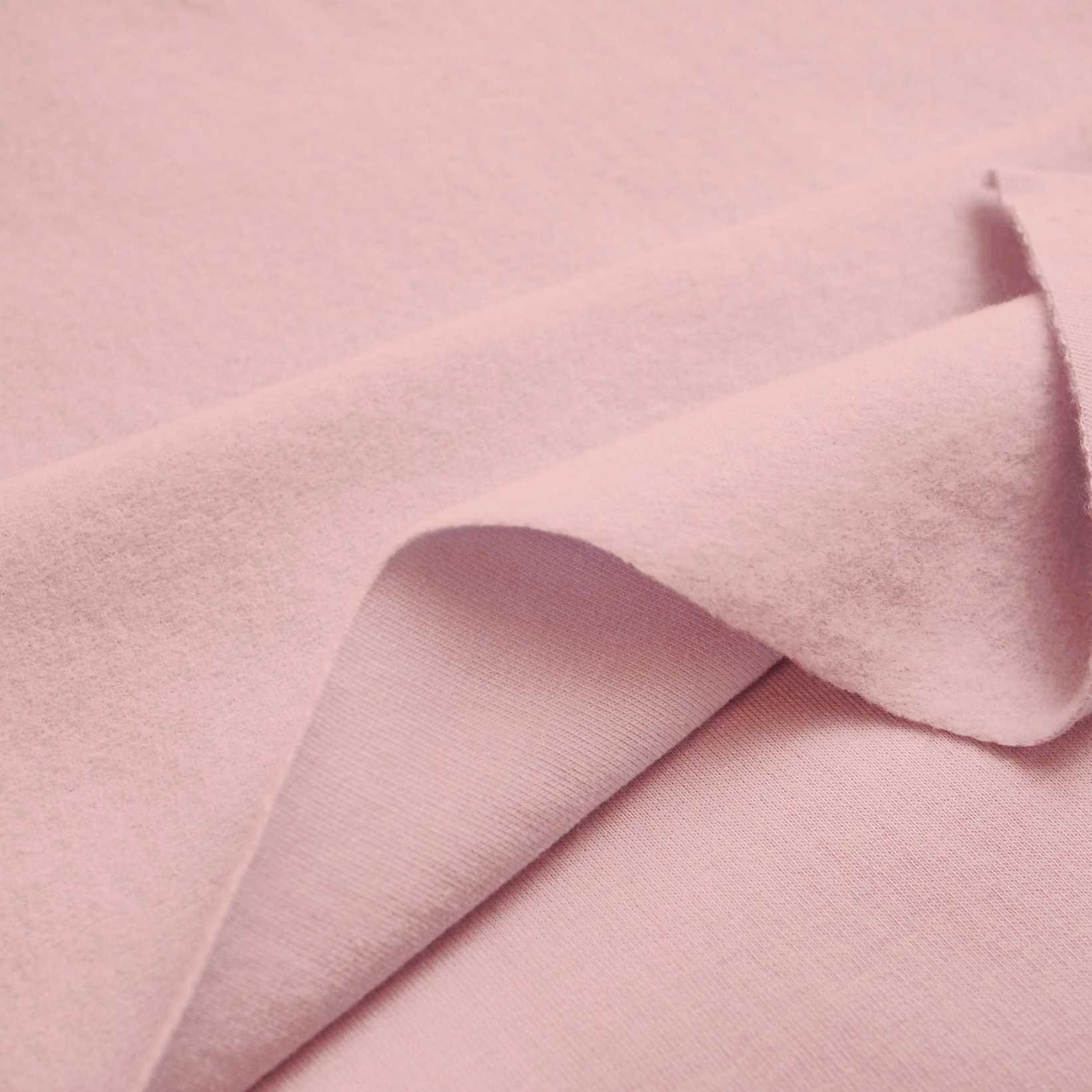 D-29 róż kwarcowy - Bawełniana dzianina drapana z elastanem