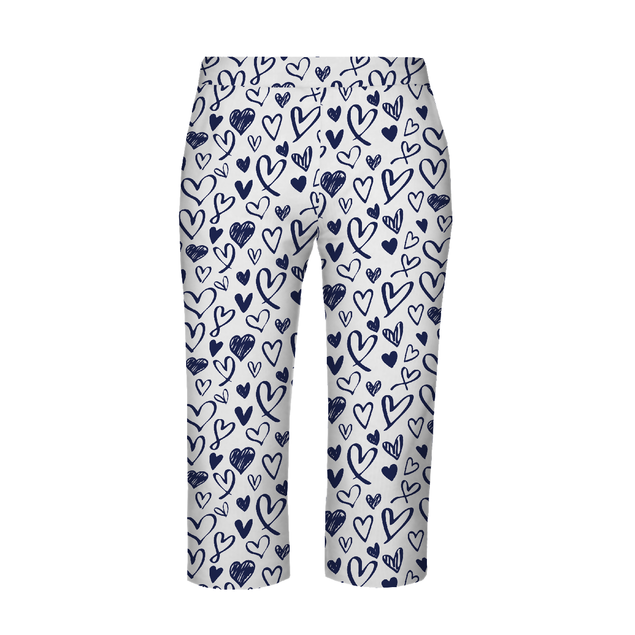 PIŻAMA-SPODNIE 3/4 "LINDA" - SERCA / navy - zestaw do uszycia