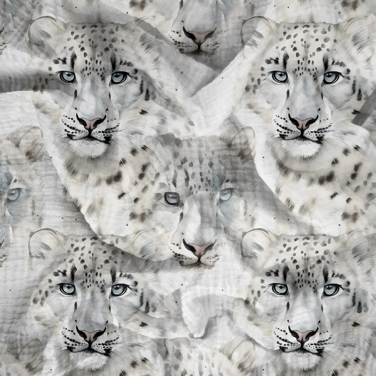 SNOW LEOPARD WZ. 1 - Muślin bawełniany