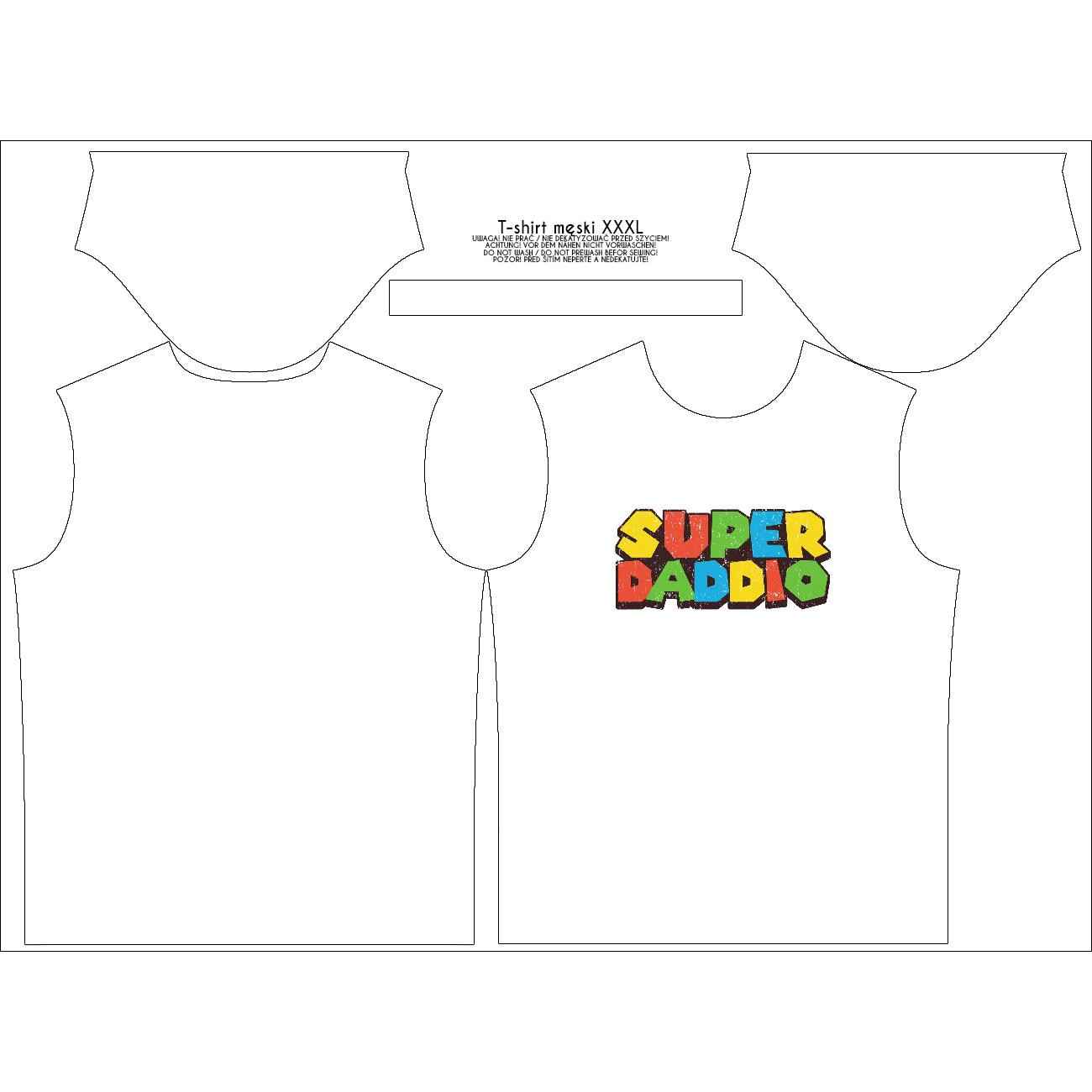 T-SHIRT MĘSKI - SUPER DADDIO - zestaw do uszycia
