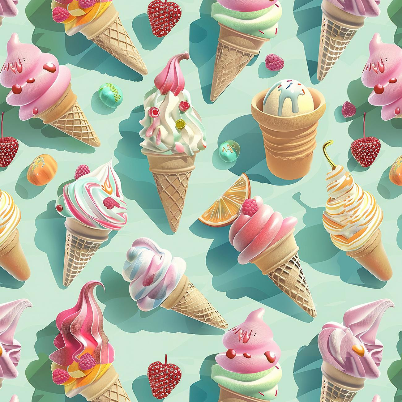 SWEETS WZ.7 - tkanina bawełniana