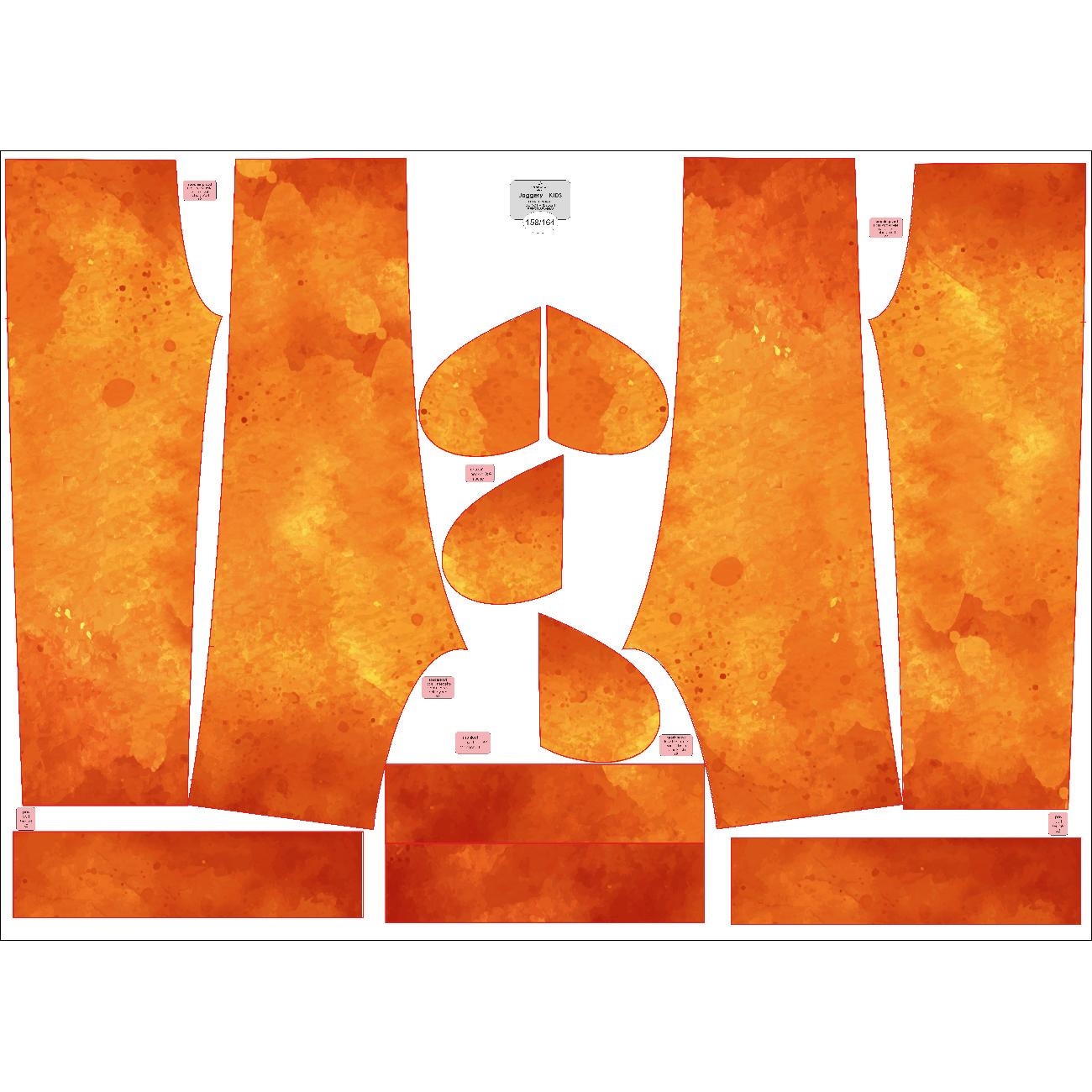 JOGGERY DZIECIĘCE (ROBIN) - ORANGE - zestaw do uszycia