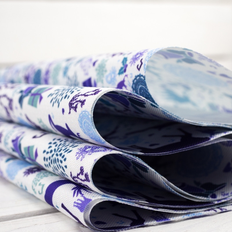 FIOLETOWE JELENIE - tkanina wodoodporna 