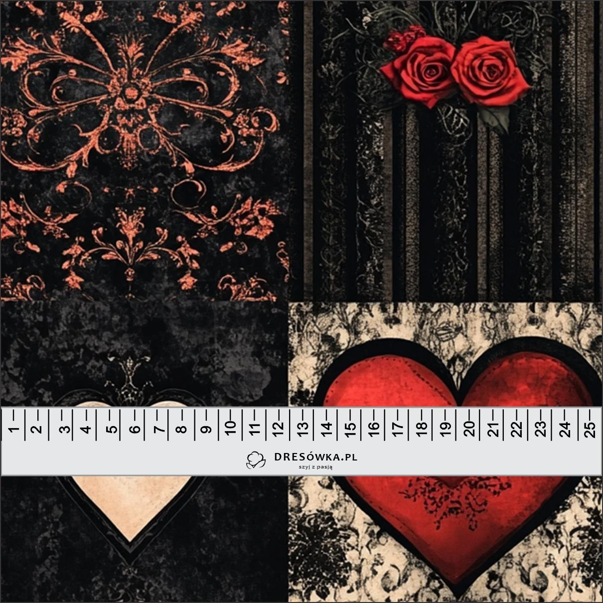 VALENTINE'S DAY 7 - Hydrofobowa dzianina drapana 