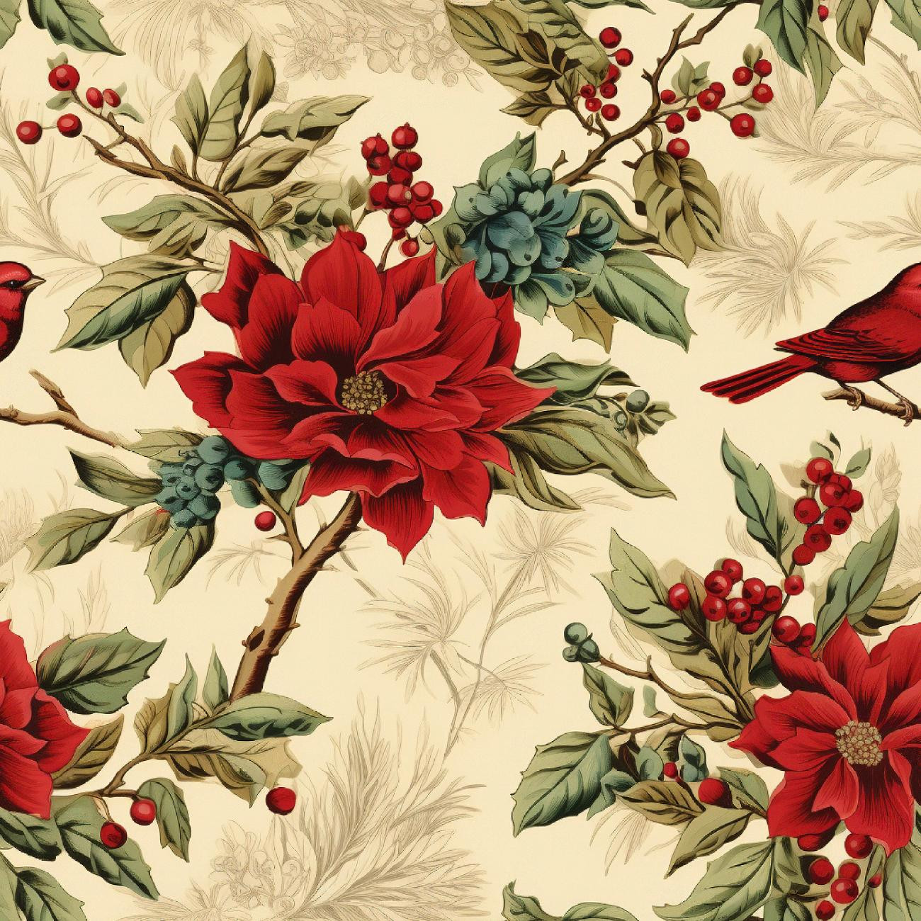 Vintage Christmas wz.14 - lekka dzianina drapana