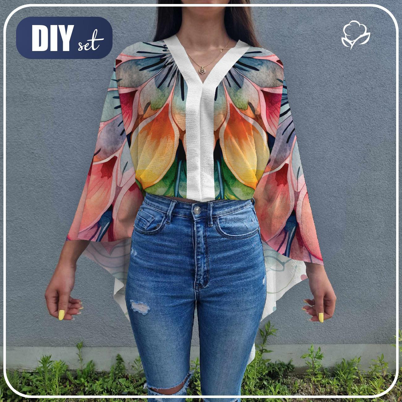 PAREO - WATERCOLOR FLORAL WZ. 5 - zestaw do uszycia