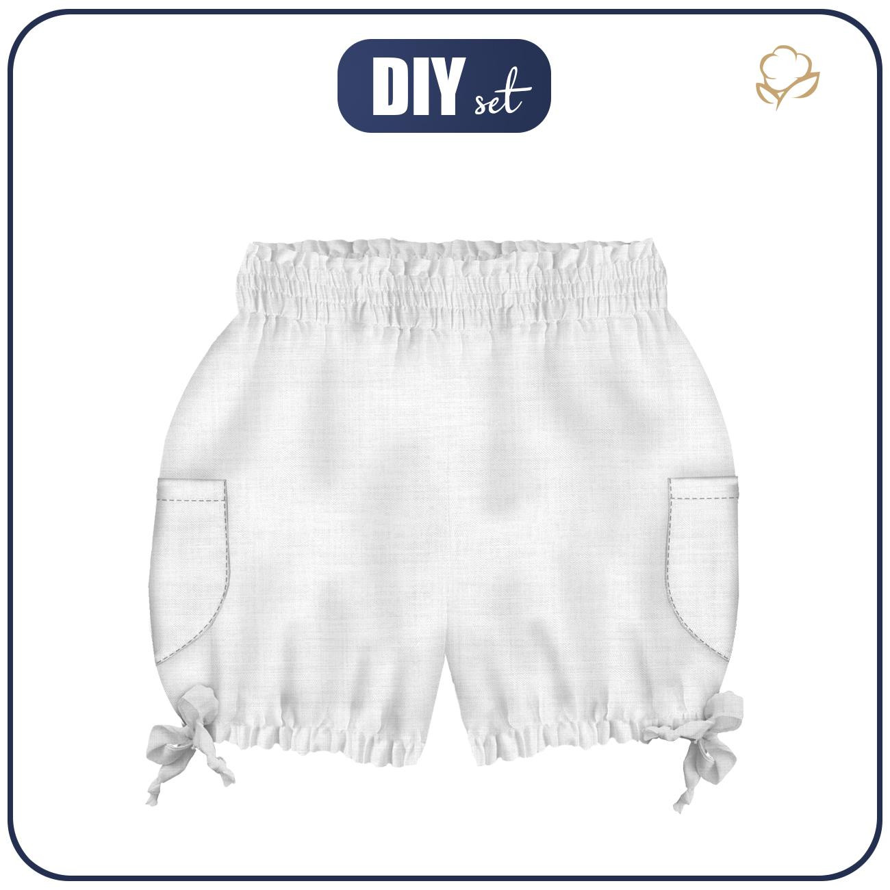 DZIECIĘCE SZORTY PUMPY - WHITE - zestaw do uszycia