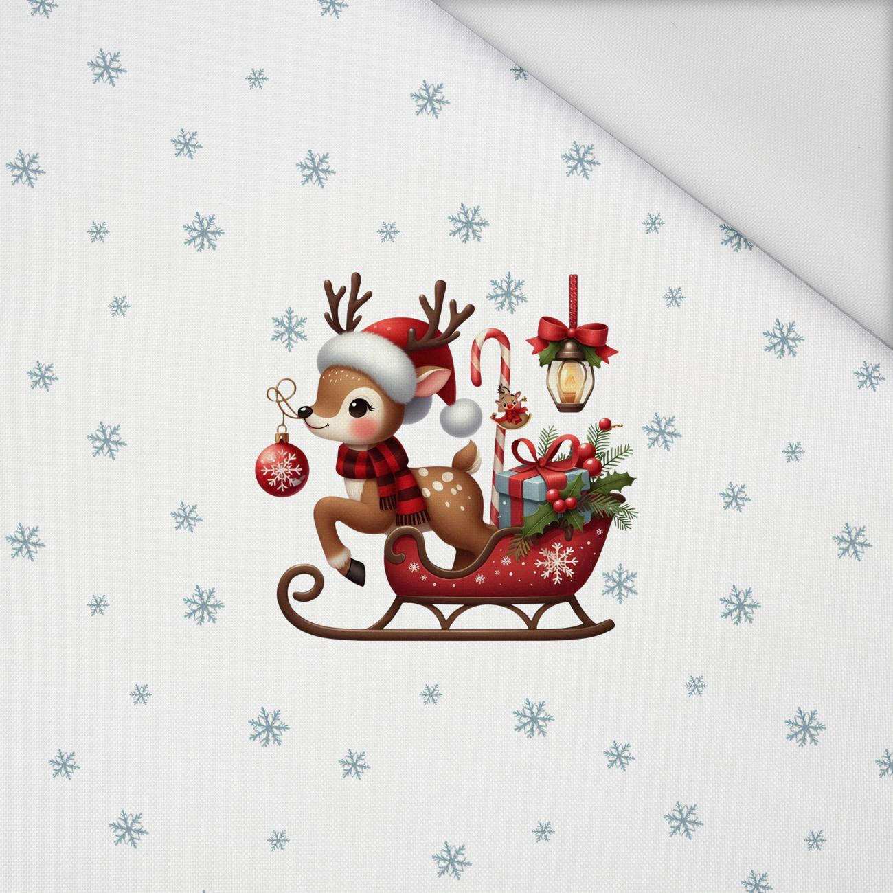 WINTER ANIMALS wz.18 - panel (60cm x 50cm) tkanina wodoodporna