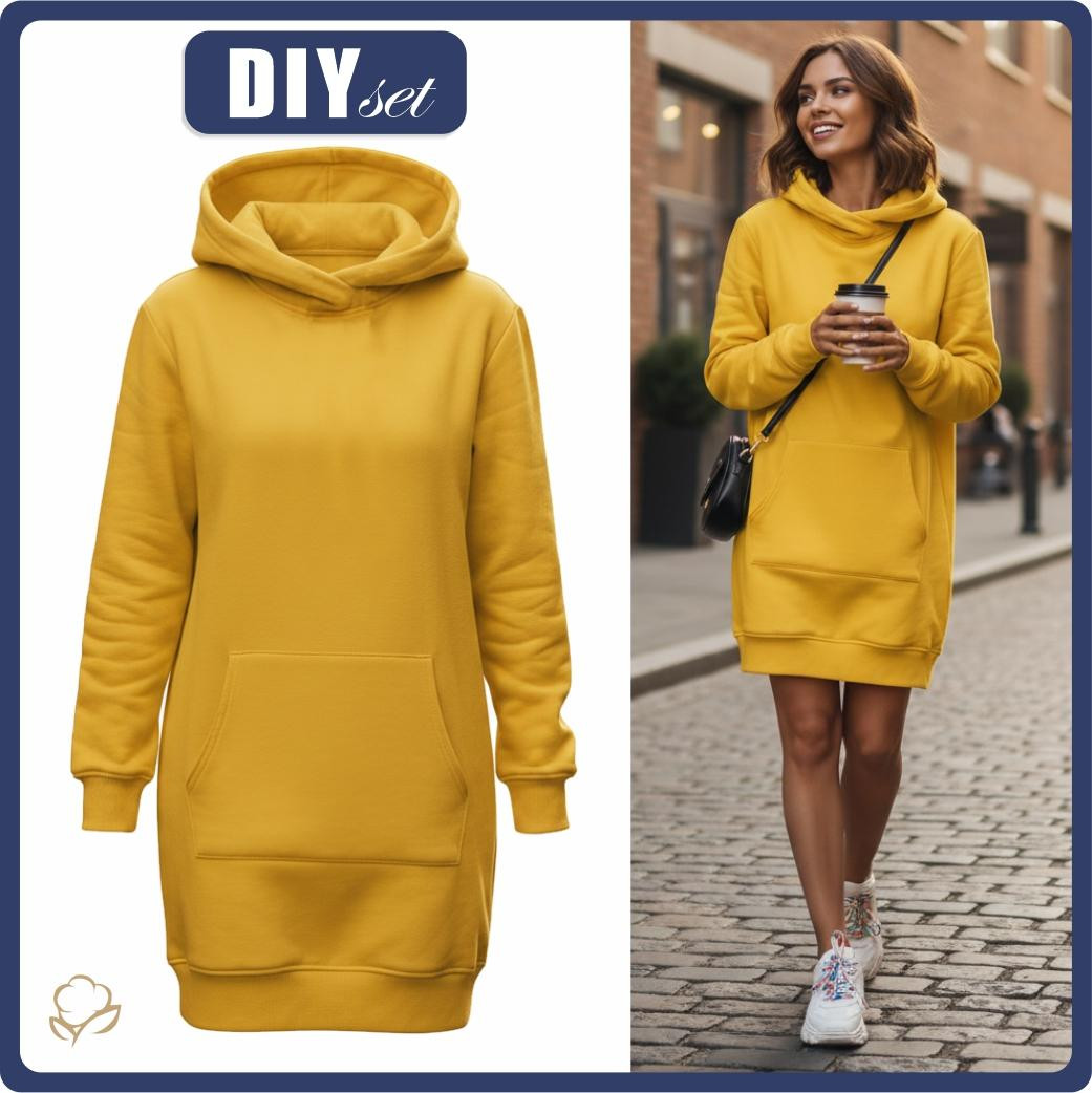 ZESTAW DIY - Bluza kangurka (LUXA) - YELLOW