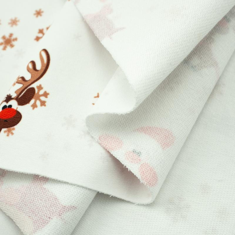 ZAPRZĘG MIKOŁAJA / biały - dresówka pętelkowa 