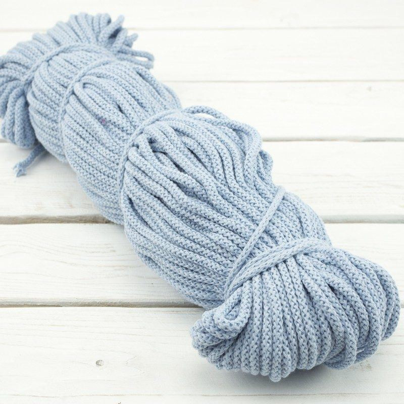 Sznurek  bawełniany  okrągły 5mm - MOTEK - BABY BLUE