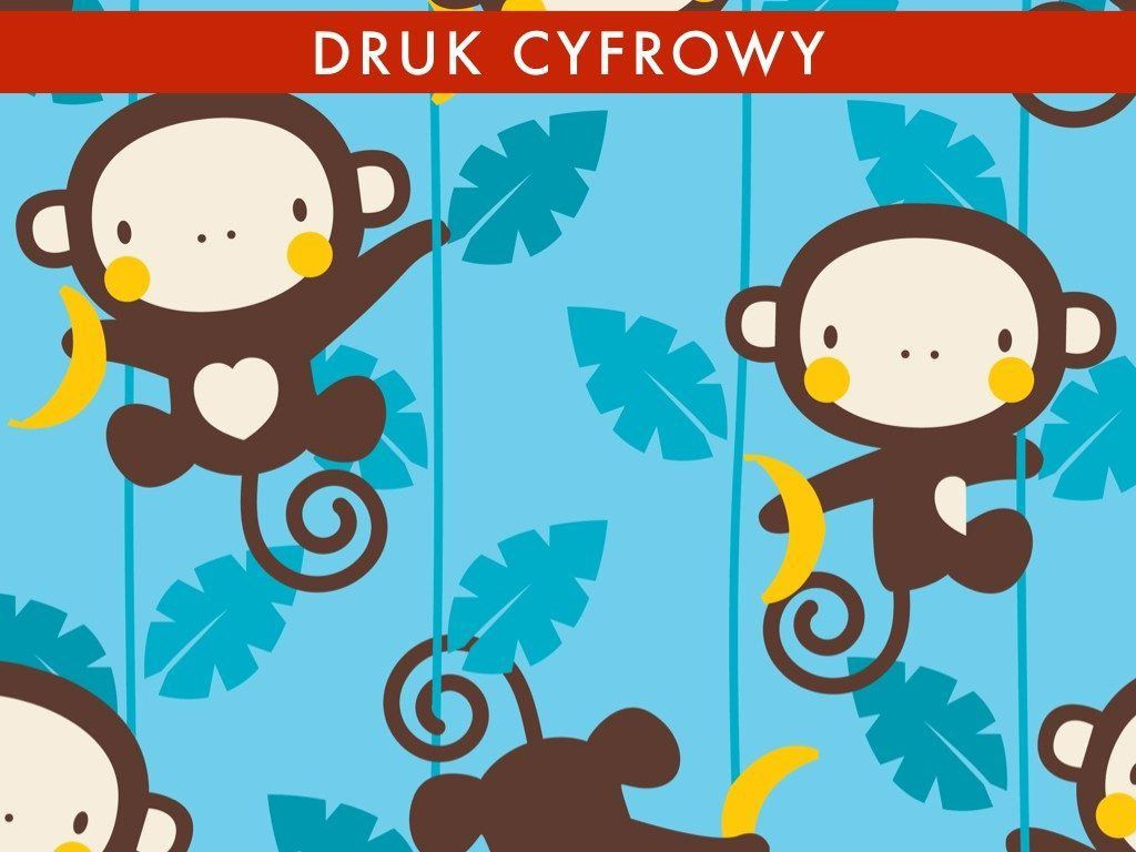 MAŁPI GAJ / turkus - single jersey z elastanem TE210