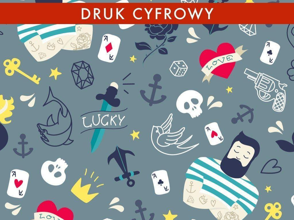 TATTOO / szara - Jersey wiskozowy WE210