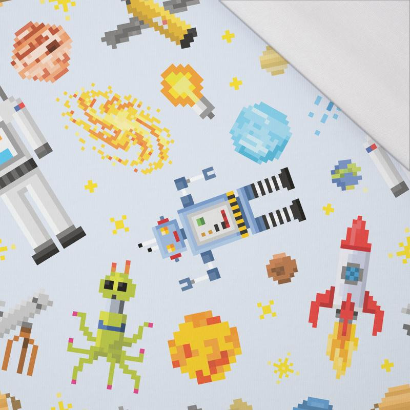 KOSMOS WZ. 1 ( RETRO ) / błękitny - single jersey z elastanem 