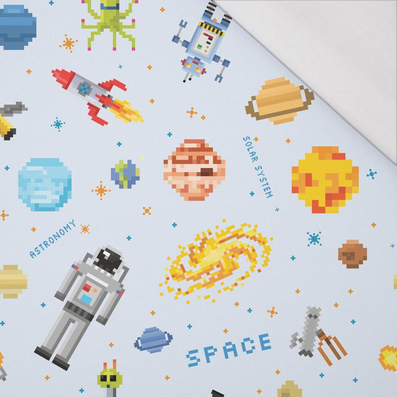 KOSMOS WZ. 5 ( RETRO ) / błękitny - single jersey z elastanem 