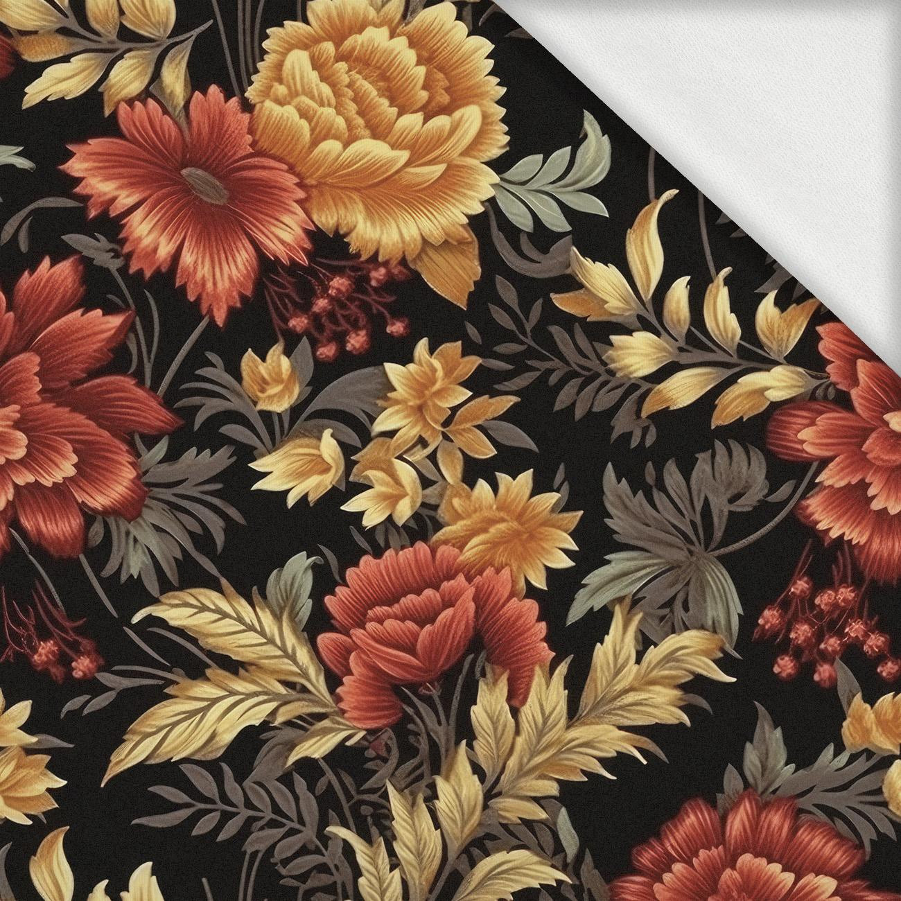 AUTUMN FLOWERS WZ. 8 - dzianina pętelkowa z elastanem ITY