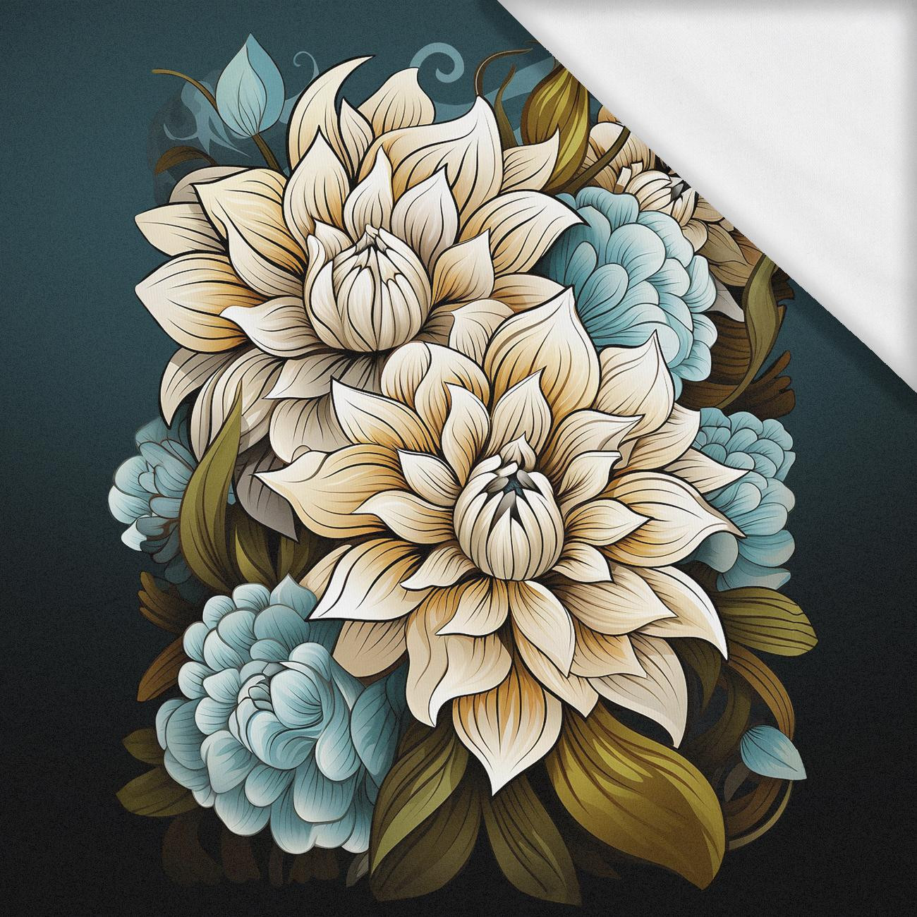 BOUQUET OF FLOWERS WZ.4 - panel (60cm x 50cm)- single jersey z elastanem ITY