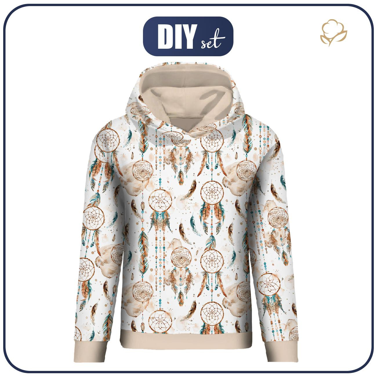 BLUZA DAMSKA (POLA) CLASSIC Z KAPTUREM - DREAM CATCHERS wz.1 - zestaw do uszycia