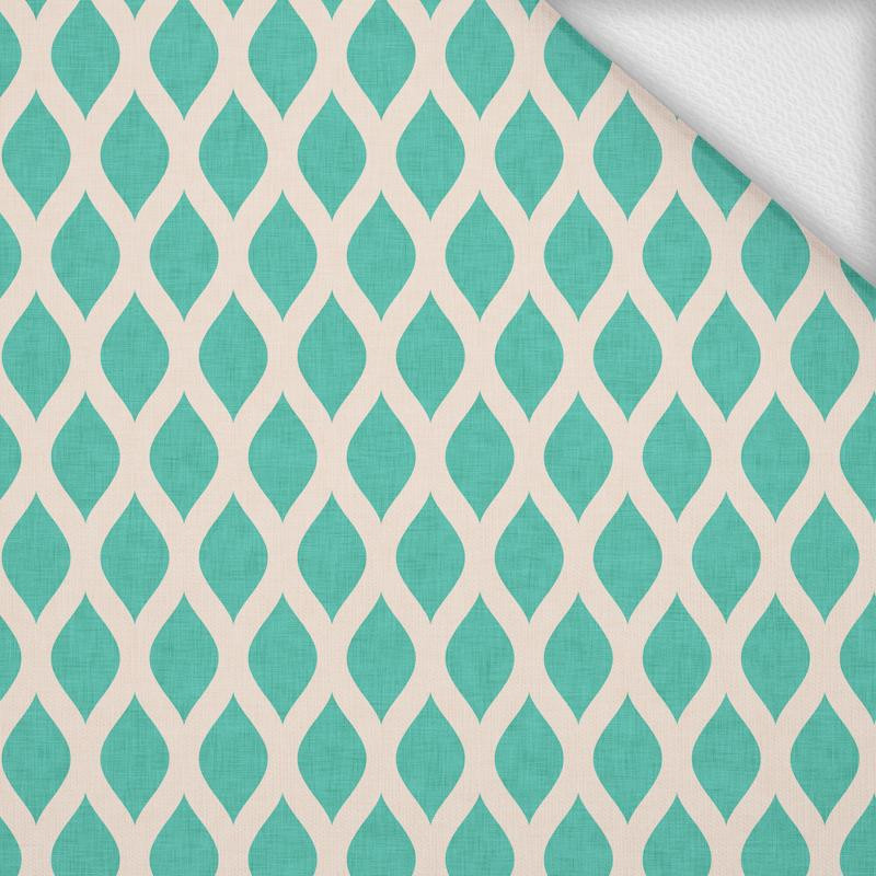 ŁAŃCUCHY ( ecru ) / patynowy - dresówka pętelkowa