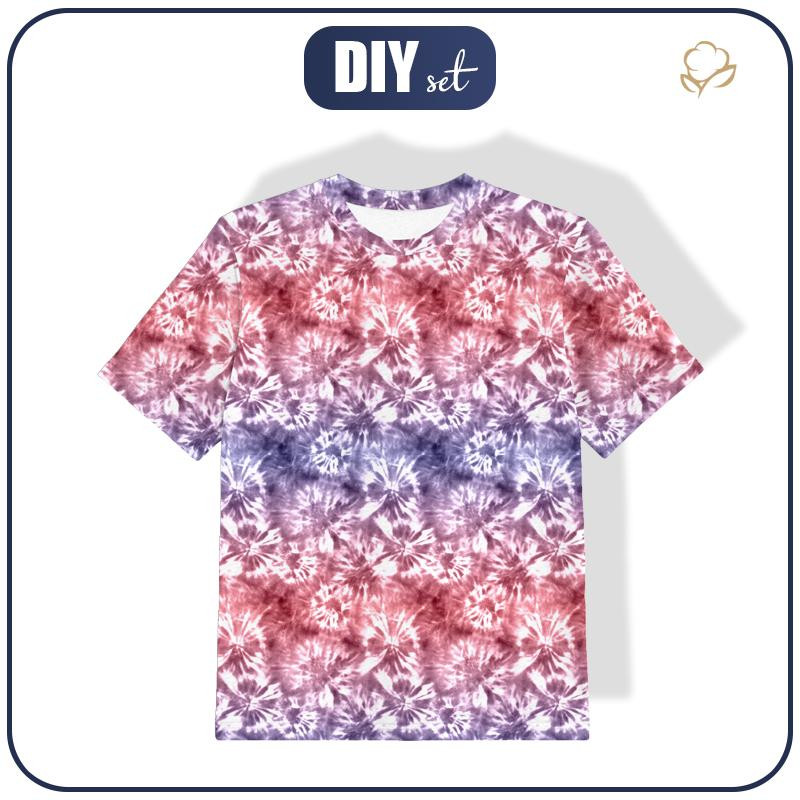 T-SHIRT DZIECIĘCY - BATIK wz. 1 / fioletowo-różowy - single jersey