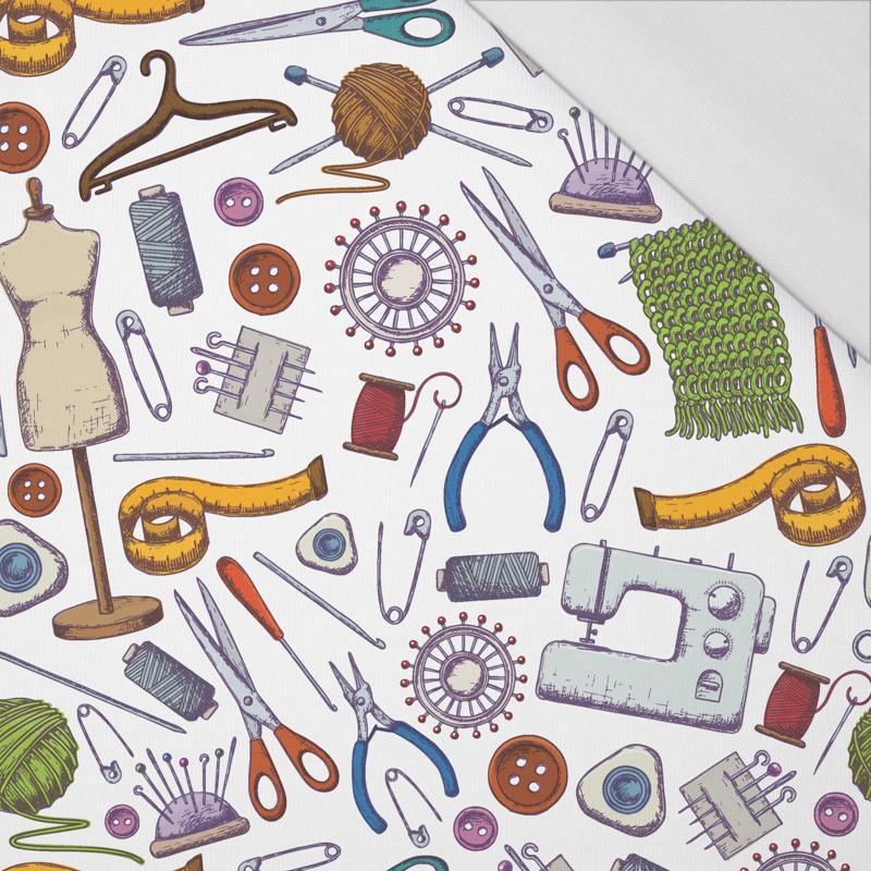 KRAWIECKI MIX / biały - single jersey z elastanem 