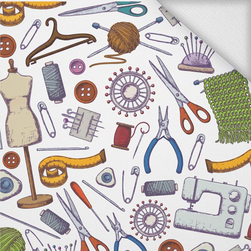 KRAWIECKI MIX / biały - dresówka pętelkowa