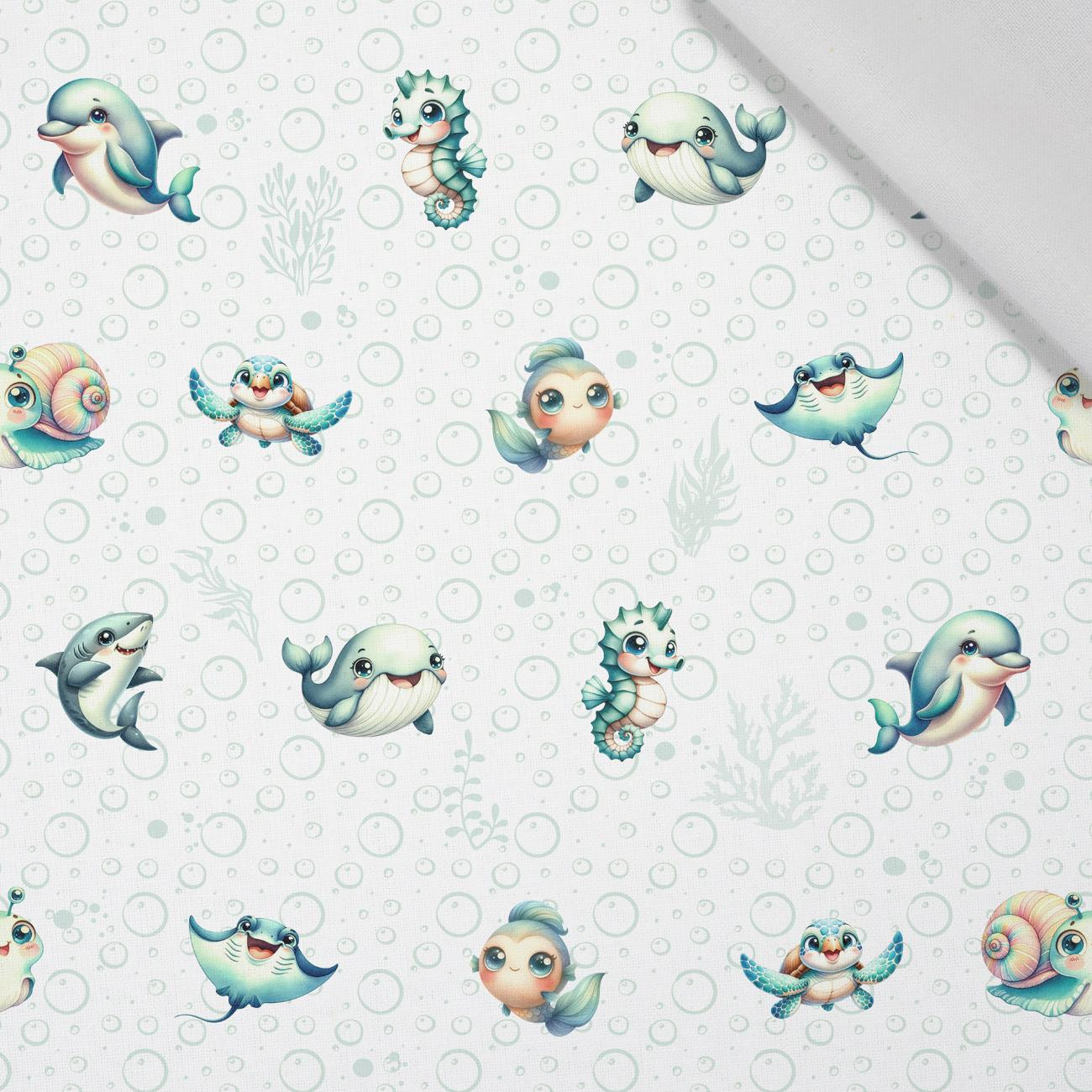 SEA ANIMALS WZ. 2 - tkanina bawełniana