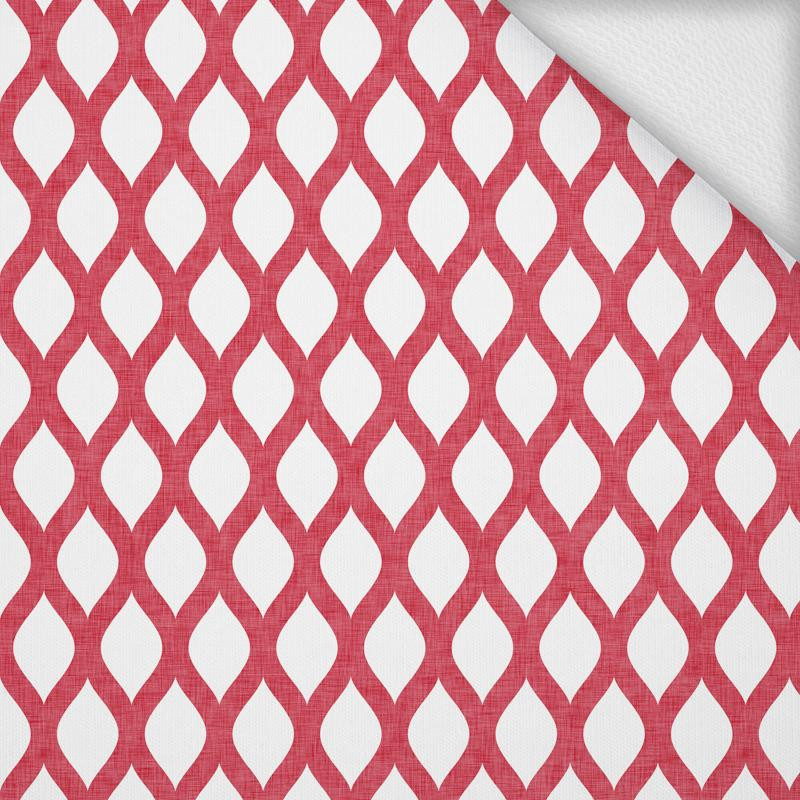 CZERWONE ŁAŃCUCHY / biały - dresówka pętelkowa