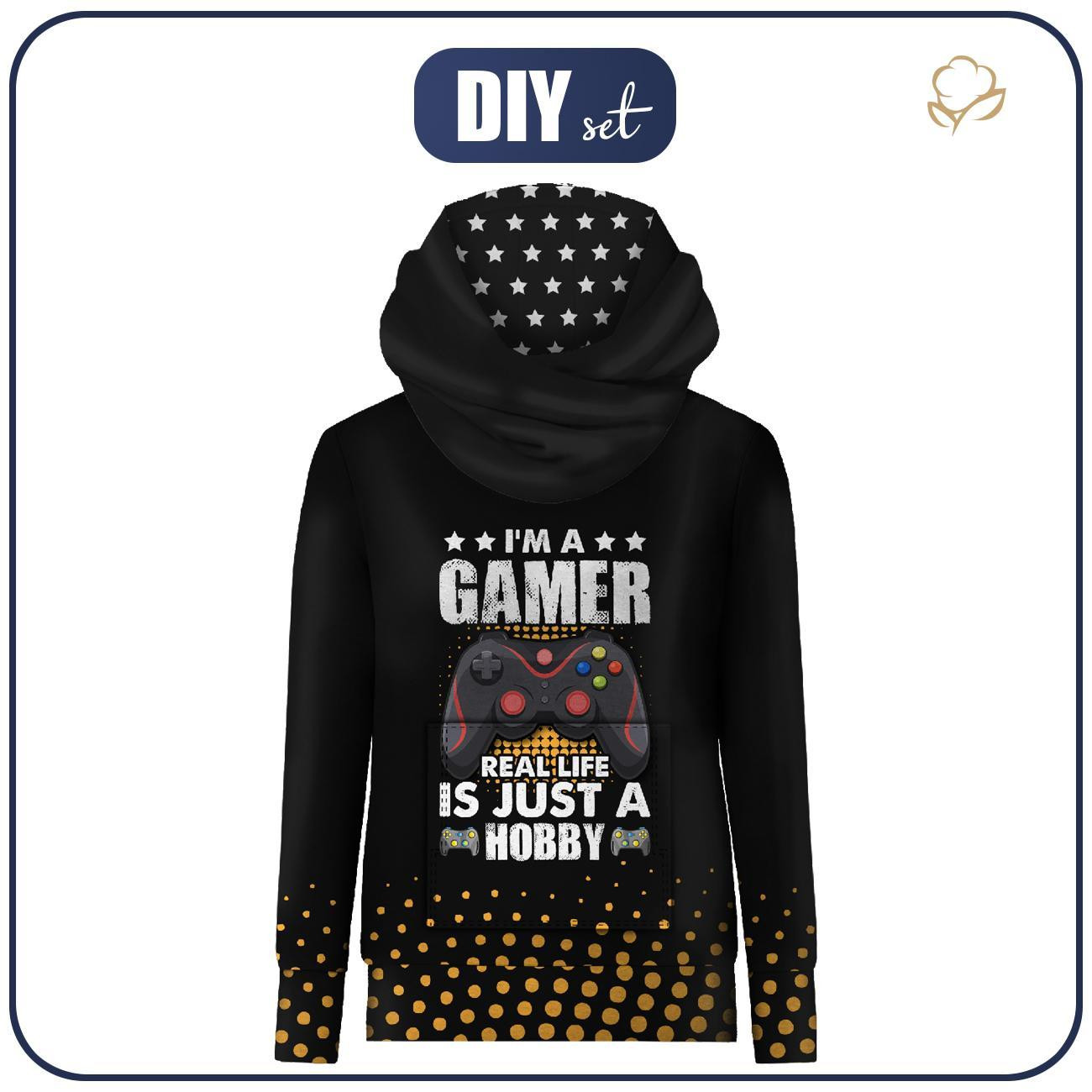 BLUZA Z KAPTUREM UNISEX (HYDRA) - GAMER - zestaw do uszycia XXL