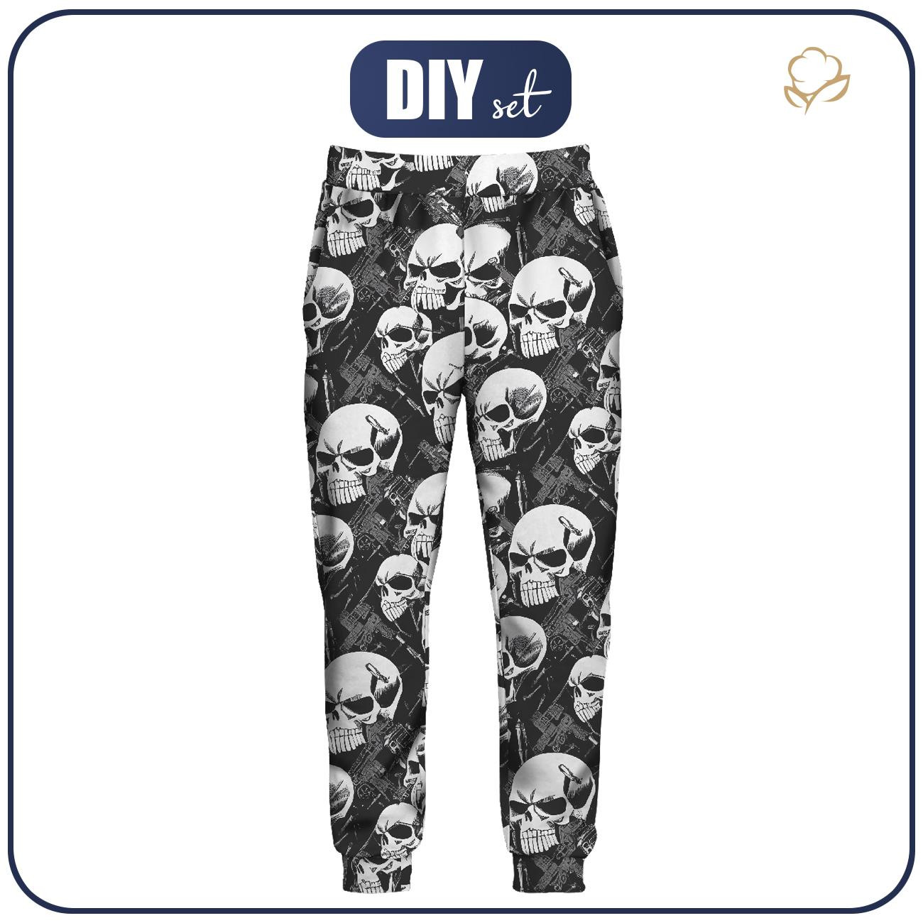 JOGGERY MĘSKIE (GREG) - BAD SKULLS - zestaw do uszycia