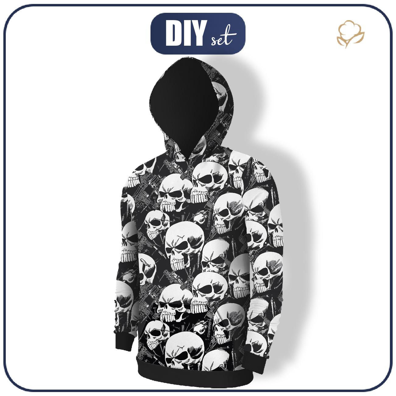 MĘSKA BLUZA Z KAPTUREM (COLORADO) - BAD SKULLS - zestaw do uszycia 