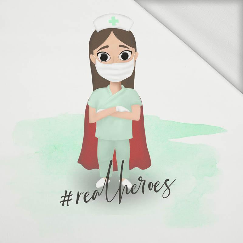 PIELĘGNIARKA wz. 2 (REAL HEROES) / biały - panel dzianina pętelkowa