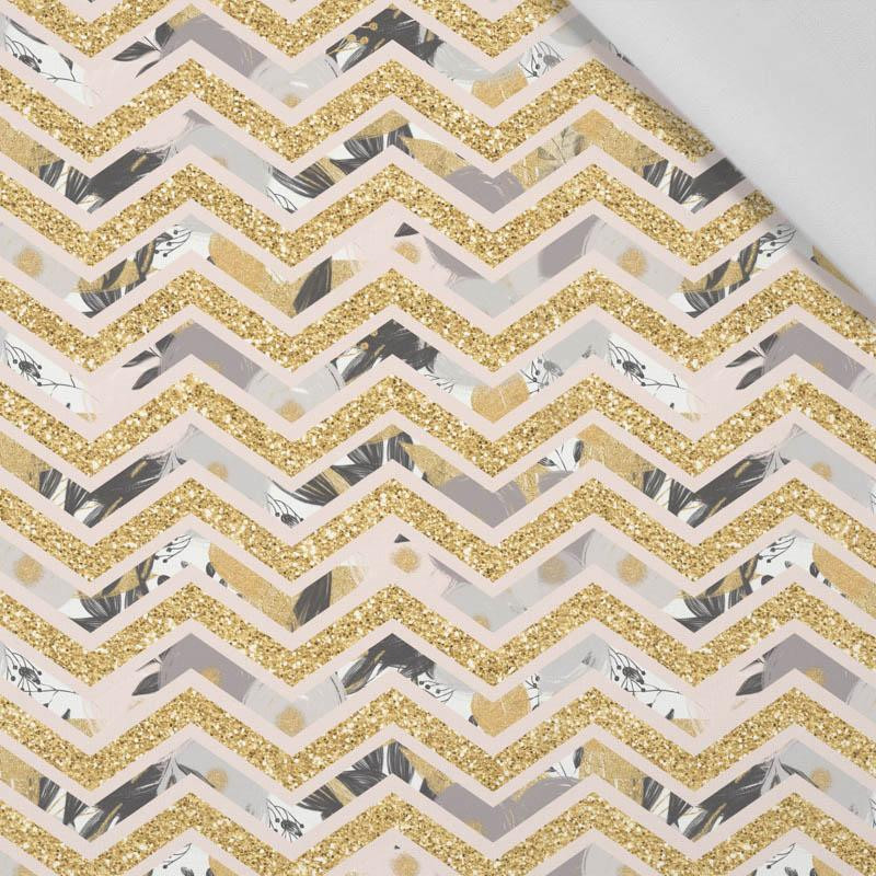 BUKIET KWIATÓW wz. 4 (złoty) - tkanina bawełniana