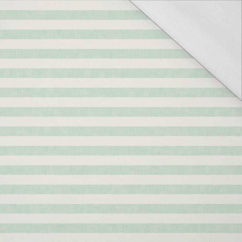 PASKI 1x1 - acid ecru / acid miętowy - single jersey z elastanem 