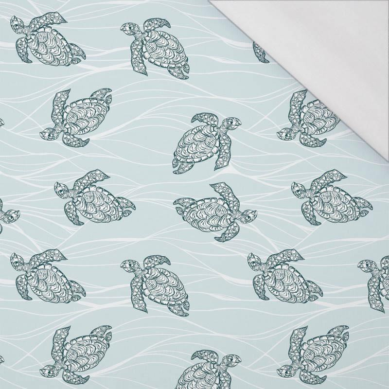 ŻÓŁWIE / wodorosty (NIEBIESKA PLANETA) - single jersey z elastanem 