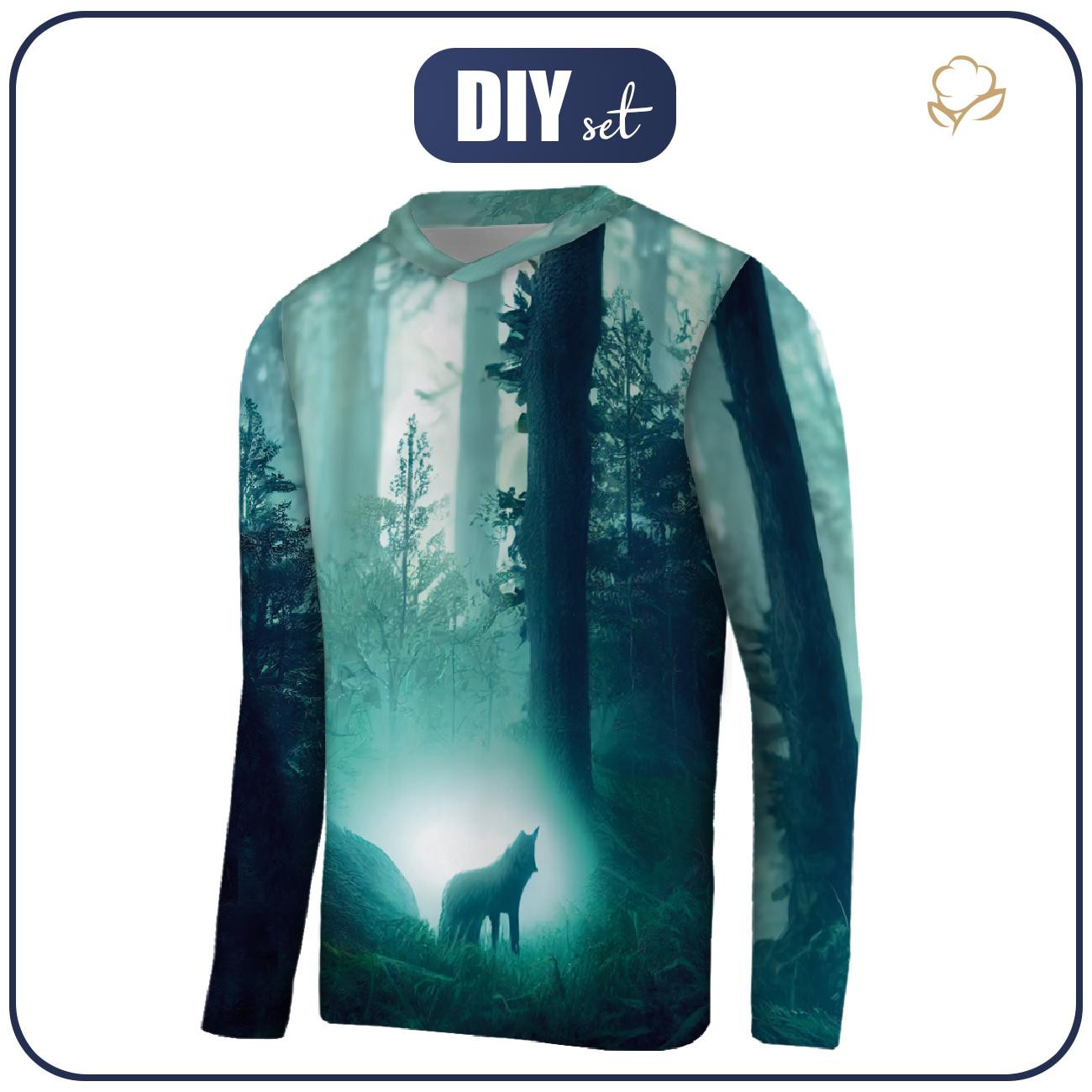 THERMO BLUZKA MĘSKA (JIM) - MISTY WOLF - zestaw do uszycia