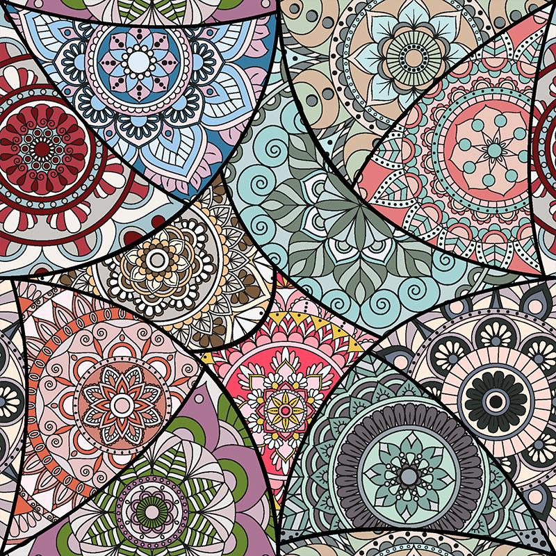 WITRAŻ / aqua - tkanina bawełniana