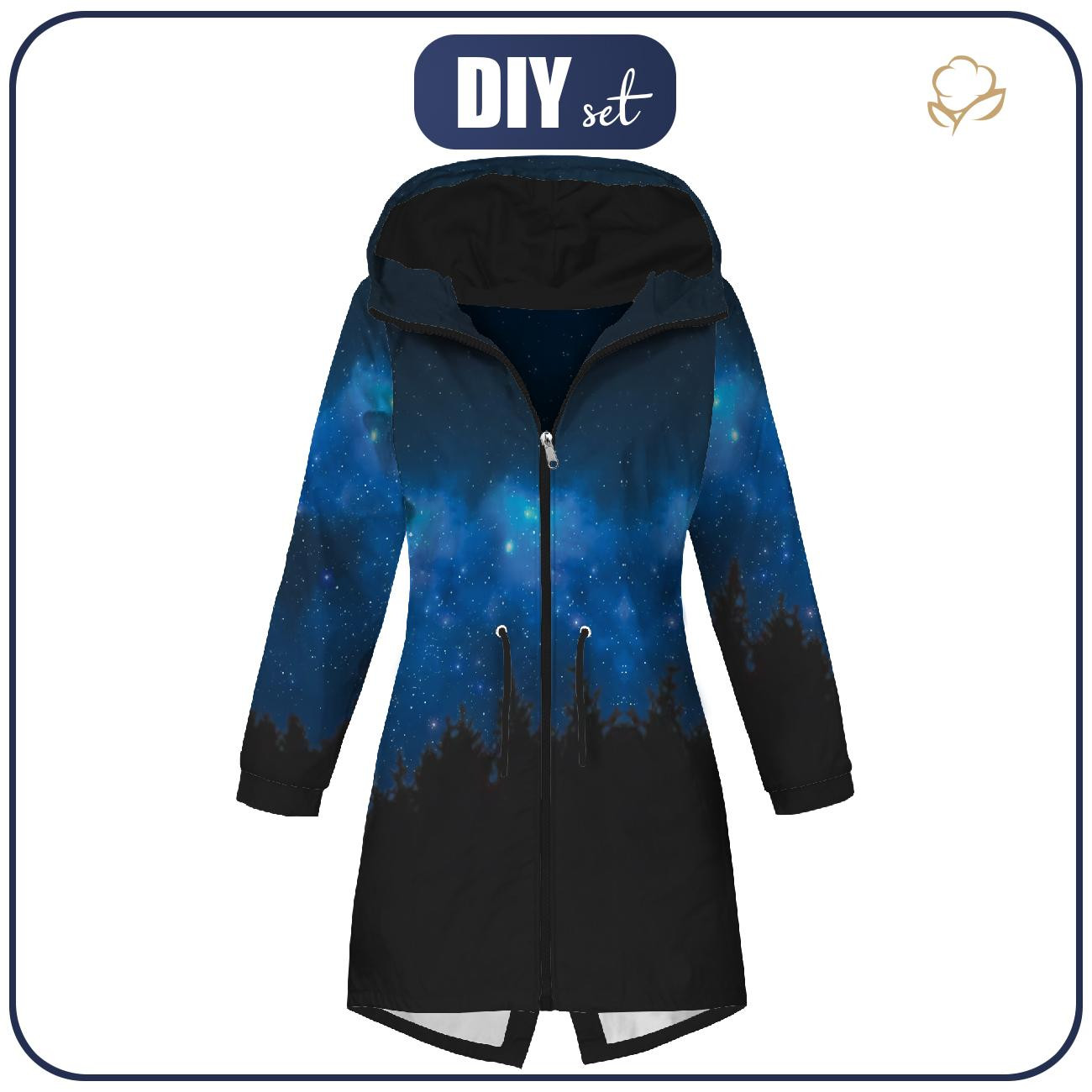 PARKA DAMSKA (ANNA) - NIGHT SKY - zestaw do uszycia