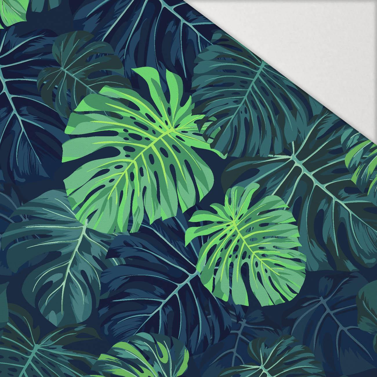 MONSTERA 2.0 / navy - Hydrofobowa dzianina drapana 