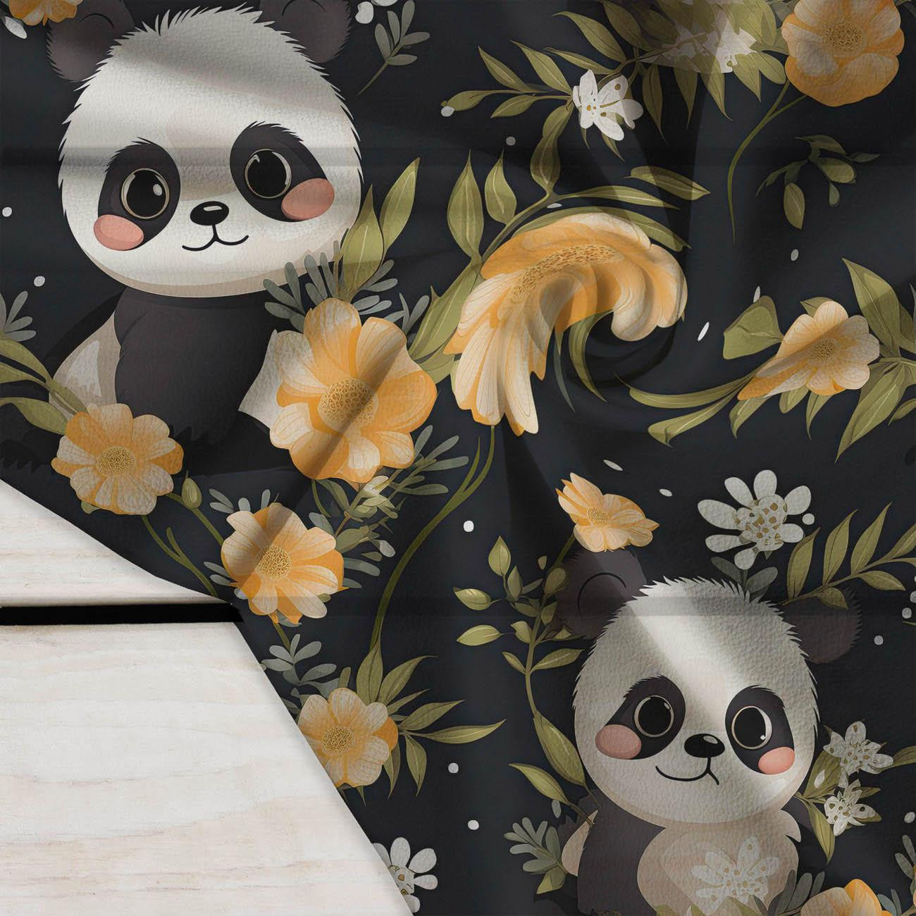 PANDY / KWIATY - Krepa