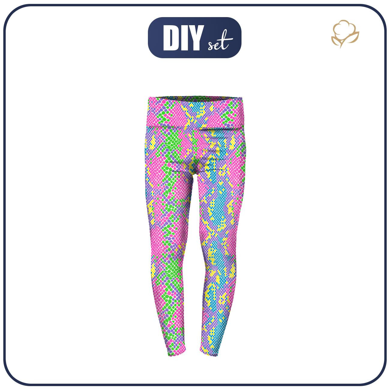 THERMO LEGGINSY DZIEWCZĘCE (DORA) - NEONOWA SKÓRA WĘŻA WZ. 1 - zestaw do uszycia