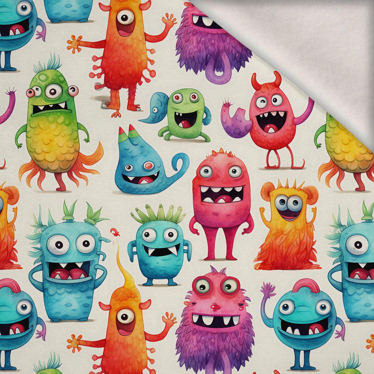 FUNNY MONSTERS WZ. 2 - dzianina drapana z elastanem ITY FUNNY MONSTERS WZ. 2 - dzianina drapana z elastanem ITY