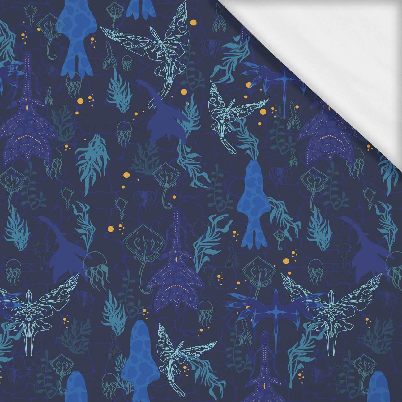 WODNY ŚWIAT / navy- single jersey z elastanem ITY