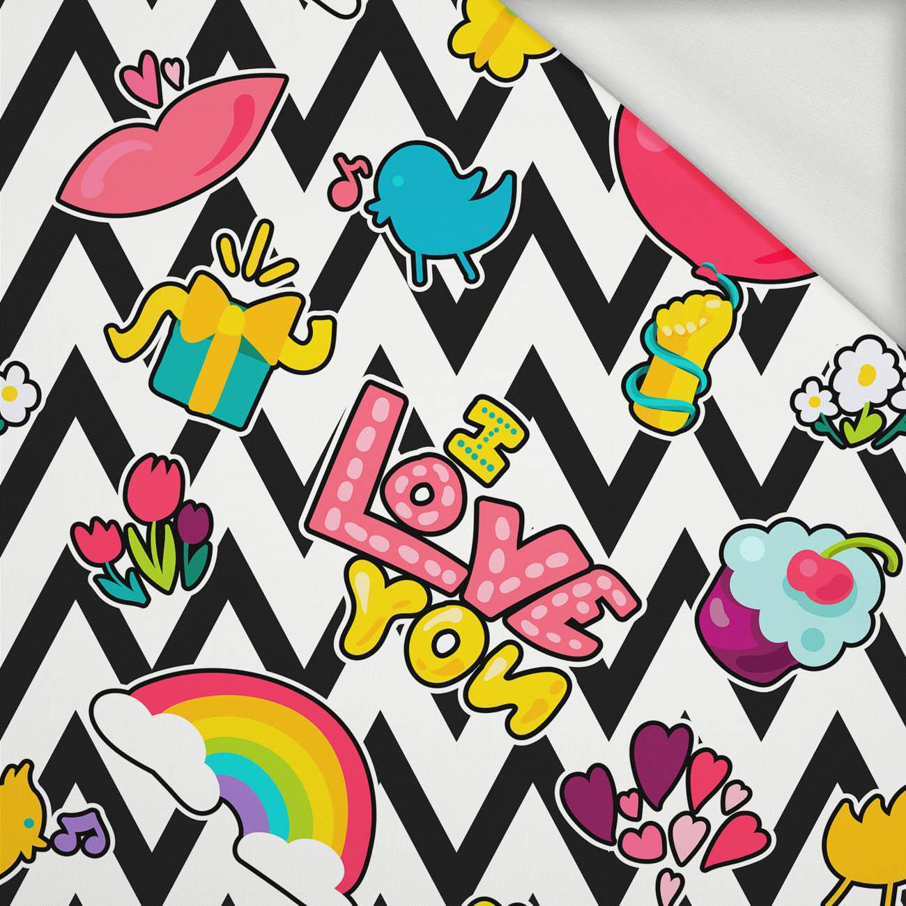 KOLOROWE NAKLEJKI WZ. 3 - dresówka pętelkowa