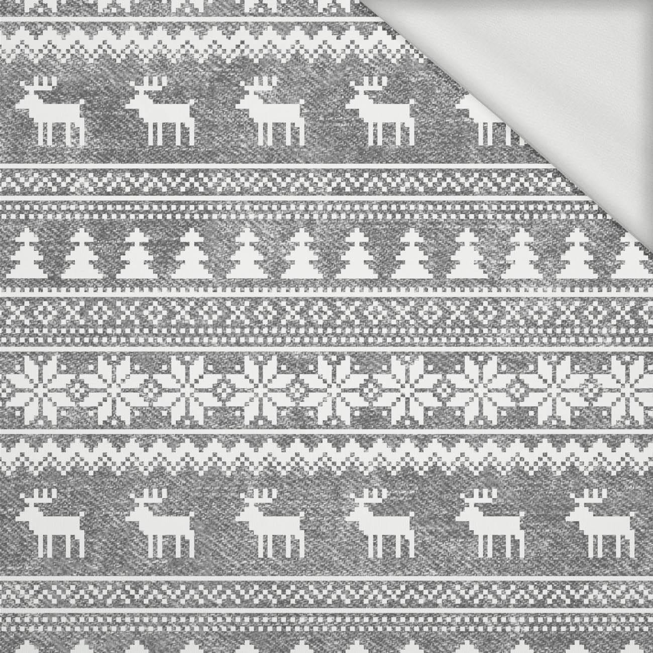 RENIFERY WZ. 2 / ACID WASH SZARY - dresówka pętelkowa