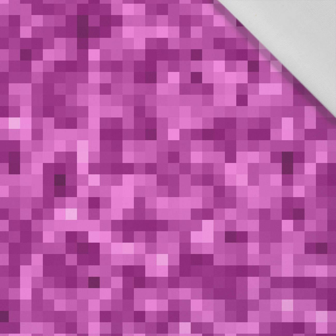 PIKSELE WZ. 2 / fuksja - tkanina bawełniana