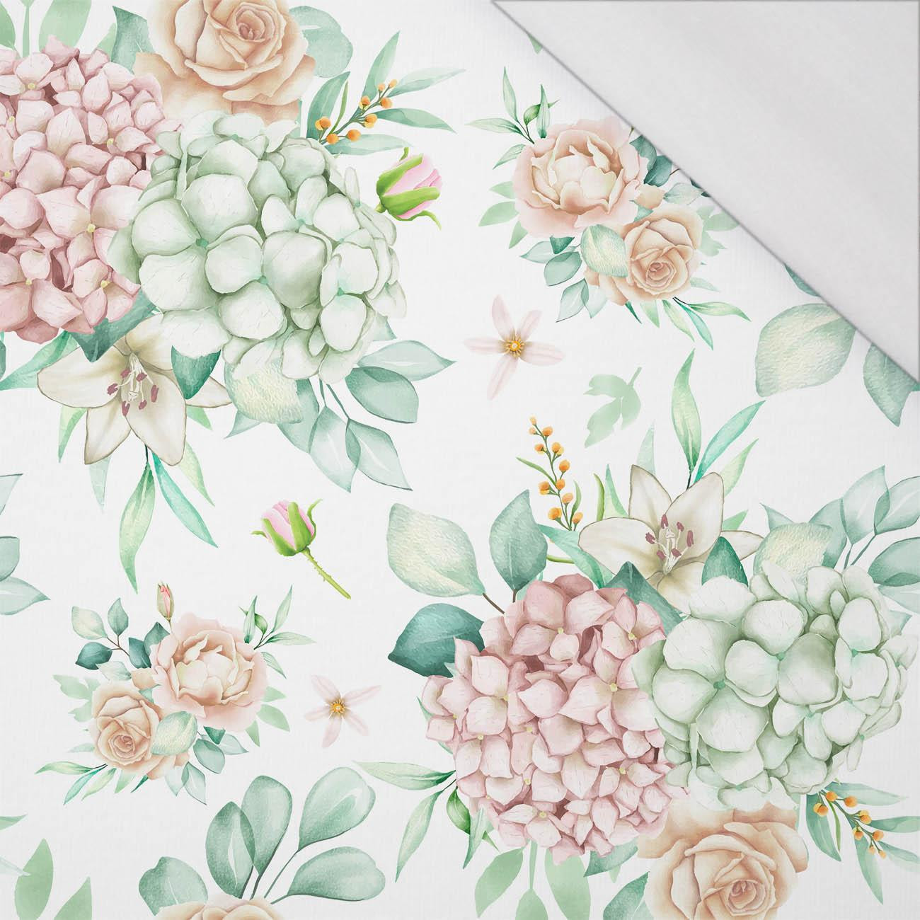 HORTENSJE / biały - single jersey z elastanem 