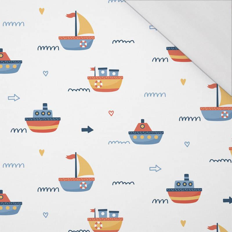 STATKI wz. 2 / biały (ADVENTURE BEGINS) - single jersey z elastanem 