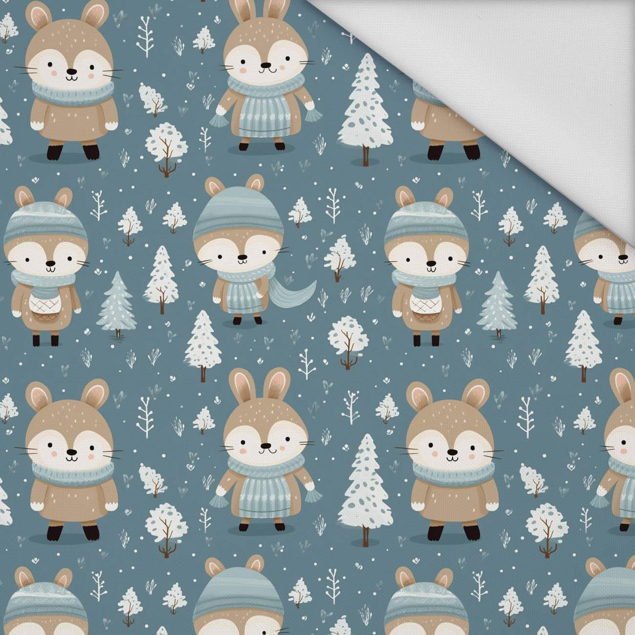 WATERCOLOR WINTER WZ. 6 - tkanina wodoodporna