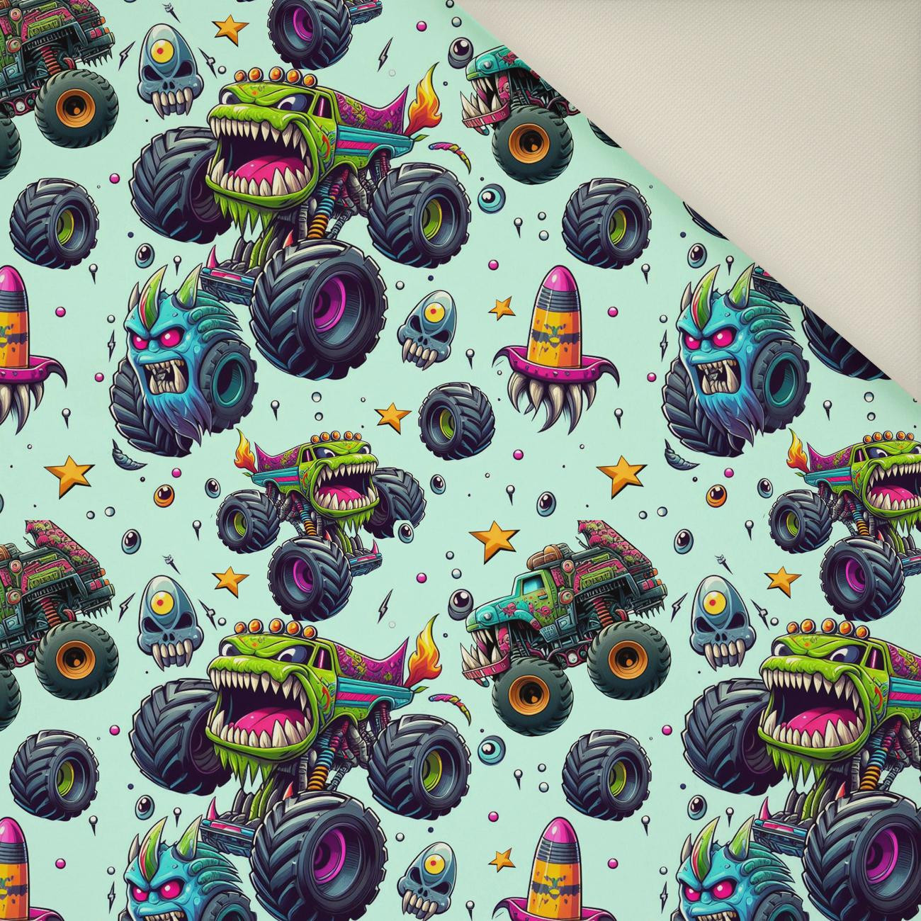 MONSTER TRUCK WZ. 3- Welur tapicerski